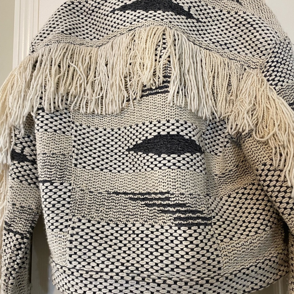 Rare! Levi's® Made & Crafted® Cotton blend FRINGE TRUCKER JACKET Sz 3/L - Picture 11 of 16